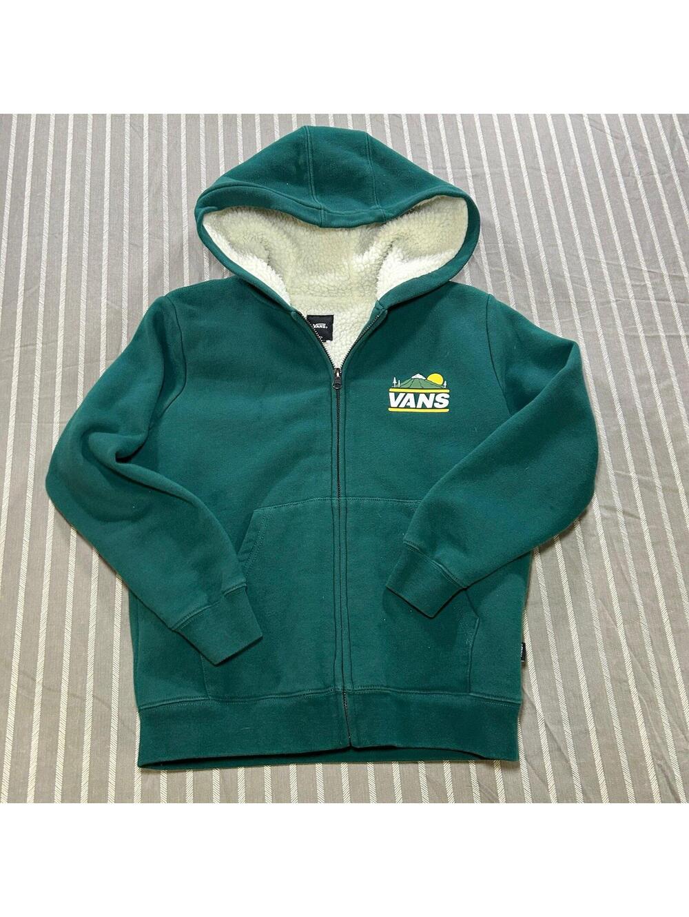 Vans Kids Size Small Snowy Peak Full Zip Hoodie in the color Botanical Garden